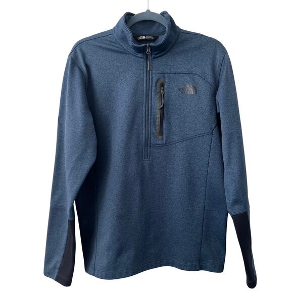 North Face Mens Canyonlands ½-Zip Heathered Blue Sweatshirt Size M - Picture 4 of 10